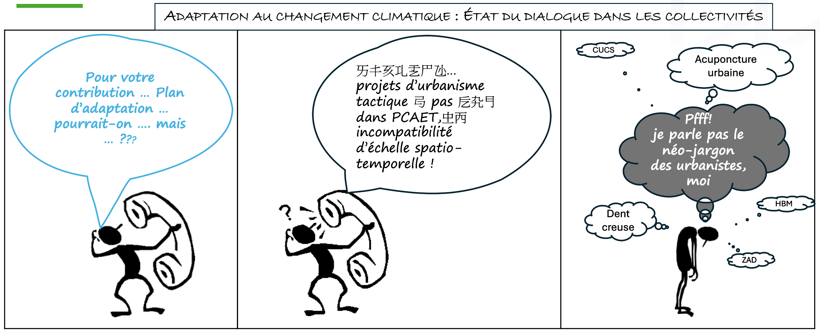 Dessin comique sur l'incompréhension du vocabulaire technique