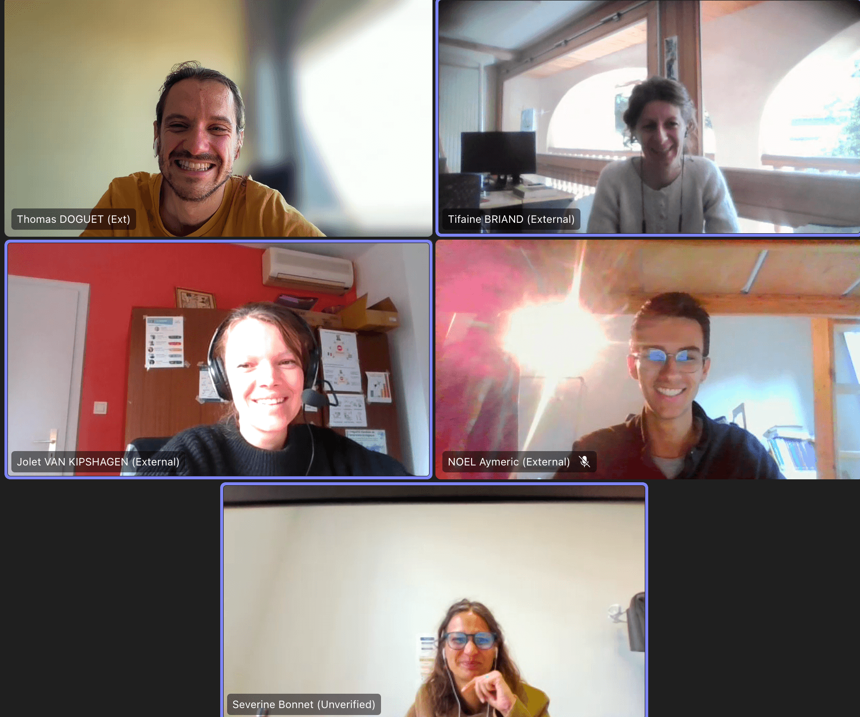 Photo d'une visio entre les acteurs cités dans l'article